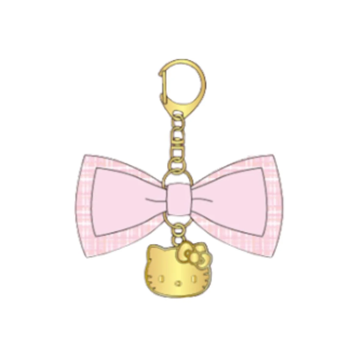 (10) Hello Kitty Ribbon Charm Keychain (11.5cm x 10.5cm)