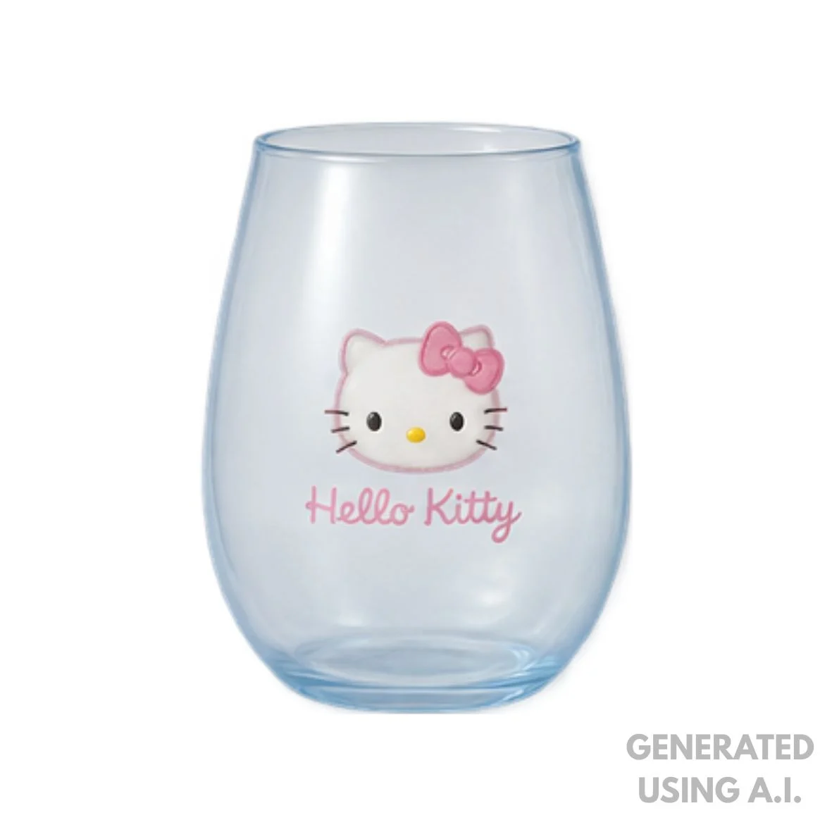 (11) Hello Kitty Glass Cup (10cm x 7.6cm)