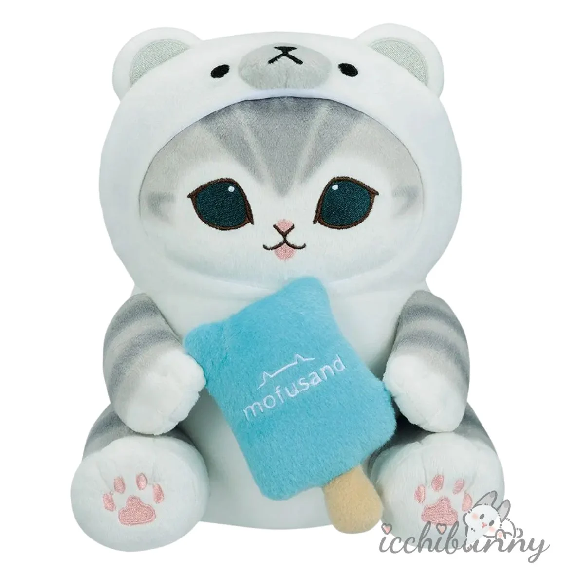 Polar Bear Cat Ice Cream Plush Toy